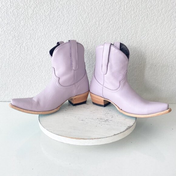 Lane EMMA JANE Womens Cowboy Bootie 9 Purple Western Cowgirl Short Ankle Boots - Picture 7 of 11